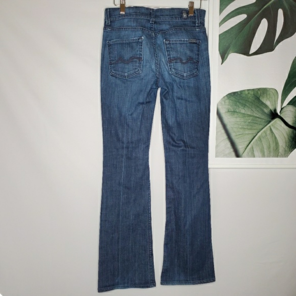 7 For All Mankind Women's Highwaist Boot Cut Jeans - Dark Blue Wash size 26
